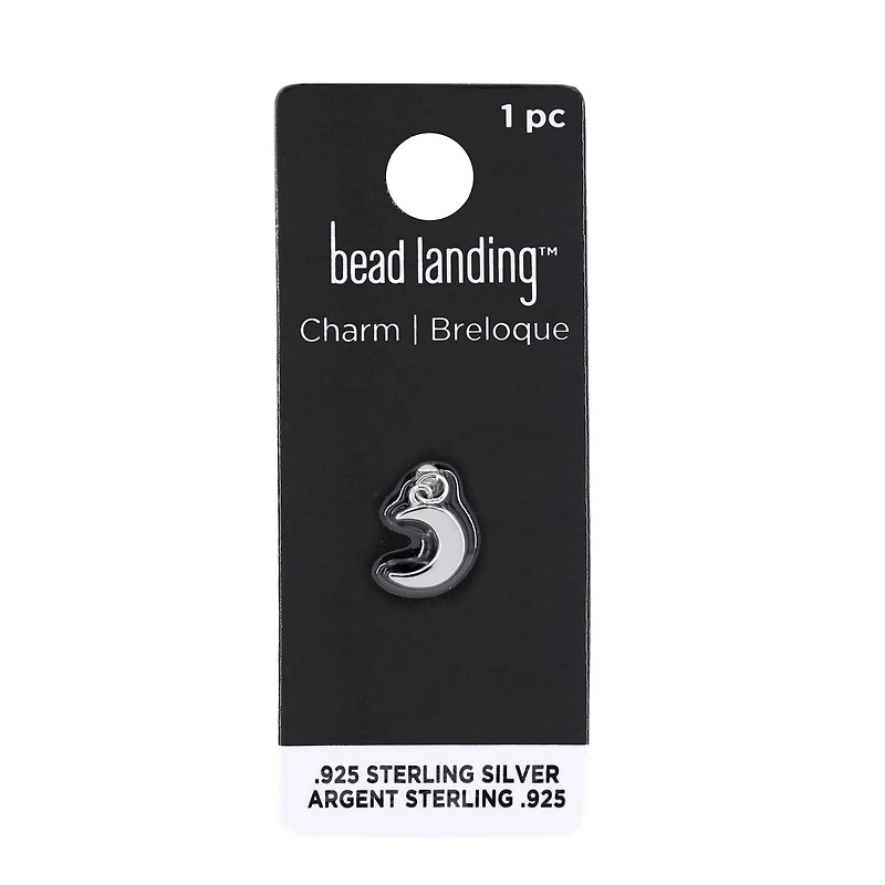 Sterling Silver Moon Icon Charm by Bead Landing™