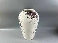 10" White & Black Speckled Ceramic Urn Vase by Ashland®