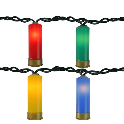 10ct. Multicolored Shotgun Shell Novelty String Lights