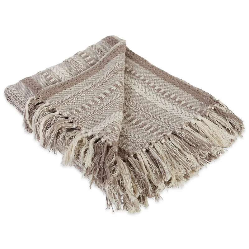 DII® Stone Braided Stripe Throw