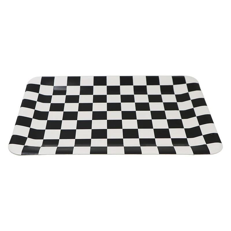 9" x 13" Black & White Checkered Paper Trays, 2ct. by Celebrate It™