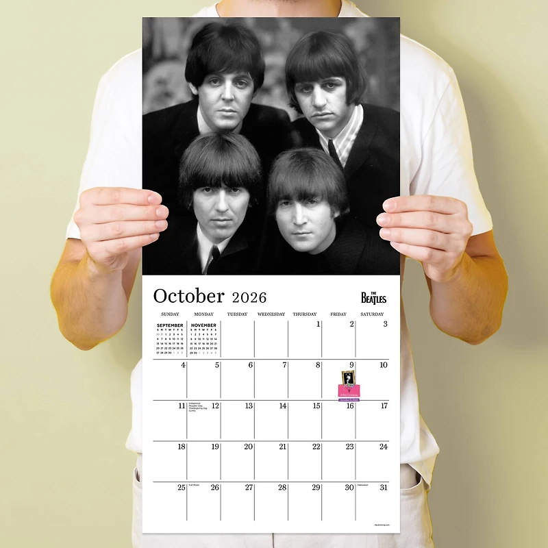 2026 The Beatles: In Black & White Wall Calendar