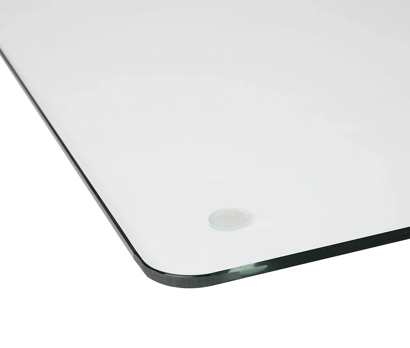 Mind Reader 24" Clear Glass Desk Pad