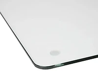 Mind Reader 24" Clear Glass Desk Pad