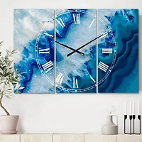 Designart Geode Slice Macro Multipanel Wall Clock