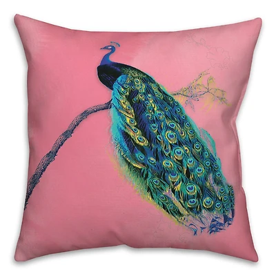 Regal Peacock 18" x 18" Throw Pillow