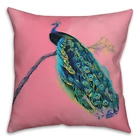 Regal Peacock 18" x 18" Throw Pillow
