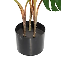 Monstera Leaf Decorations With Pot, 29", Green