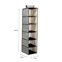 Simplify Black 6 Shelf Closet Organizer
