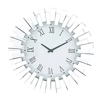 Silver MDF Glam Wall Clock