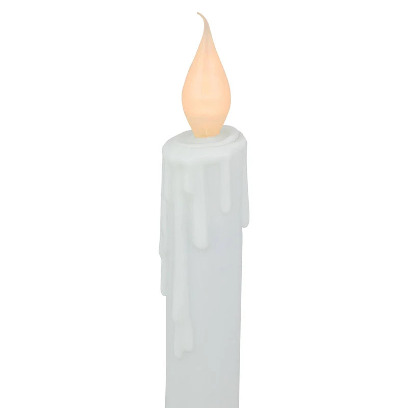 LED Lighted Window Candle with Oval Handle Base - 8"