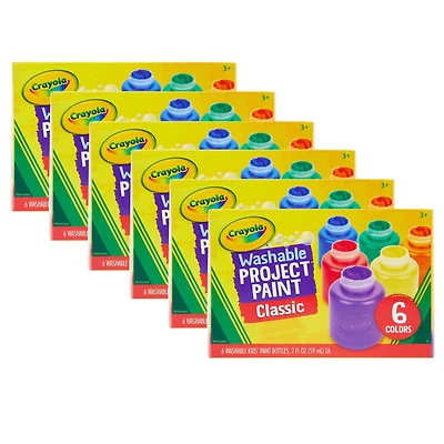Crayola® Classic Colors Washable Project Paint, 6 Packs of 6
