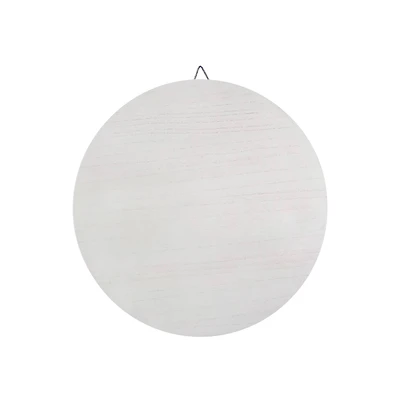 18" Whitewashed Round Plaque by Make Market®