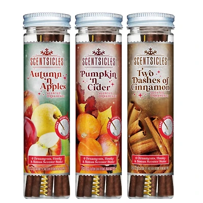 Scentsicles Stick Autumn 'n Apples, Pumpkin 'n Cider, Two Dashes of Cinnamon, 3 pack of 6