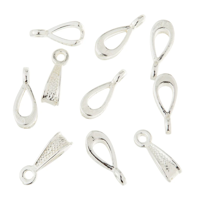 12 Packs: 10 ct. (120 total) Silver Bails by Bead Landing™