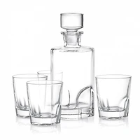 JoyJolt® Carina Whiskey 5-Piece Crystal Decanter Set
