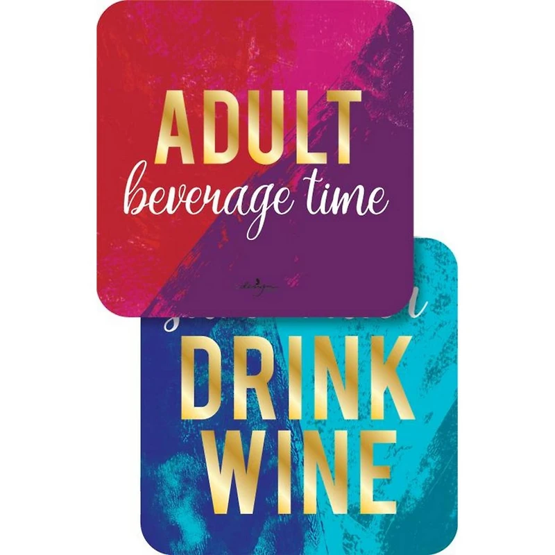 JAM Paper Adult Beverage Time Coasters
