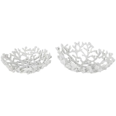 Coastal Coral Textured Decorative Bowl Set