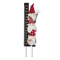 Glitzhome® 3ft. Lighted LED Gnome Snow Gauge Yard Stake