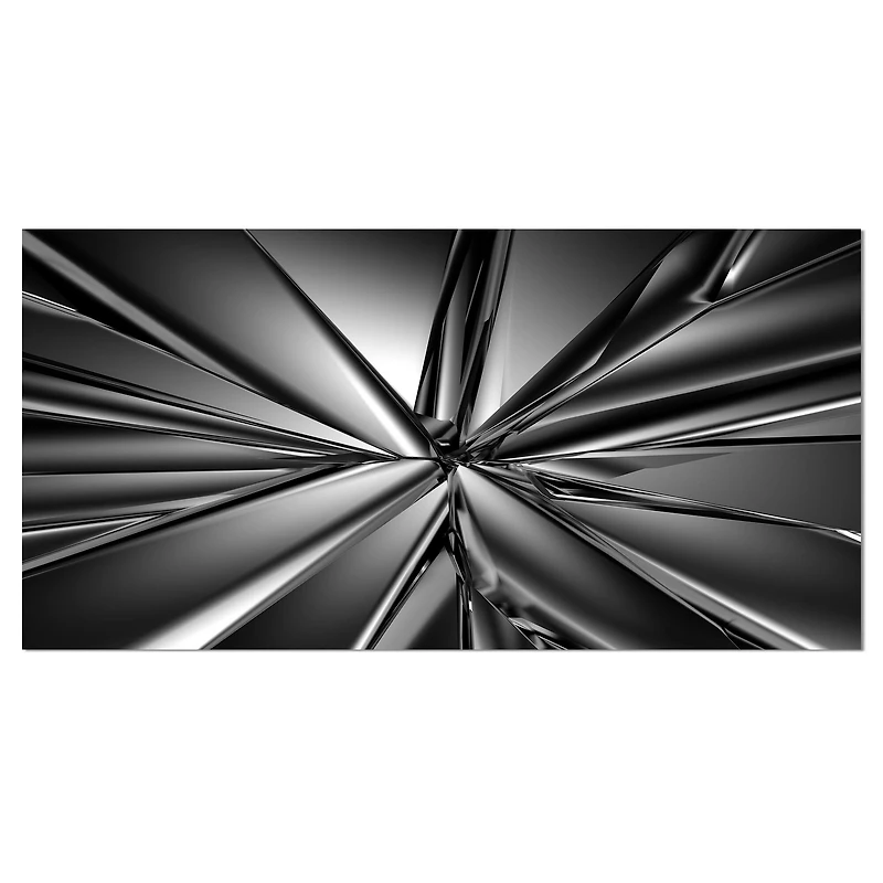 Designart Futuristic Crystal Background Oversized Abstract Canvas Art Print