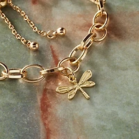 14K Gold Plated Dragonfly Charm by Bead Landing™
