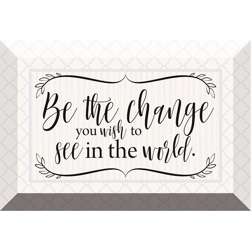 Be the Change Glass Plaque with Easel