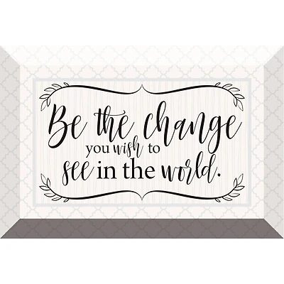 Be the Change Glass Plaque with Easel