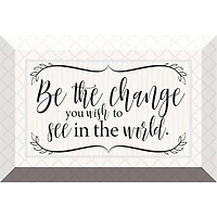 Be the Change Glass Plaque with Easel