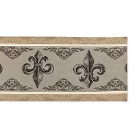 Fleur De Lis Stripe Jacquard Table Runner
