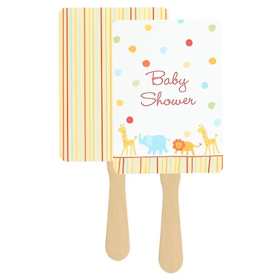 Hortense B. Hewitt Co. Jungle Animals Baby Shower Favor Fans, 12ct.