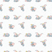 Disney® Classics White Many Faces of Dumbo Cotton Fabric