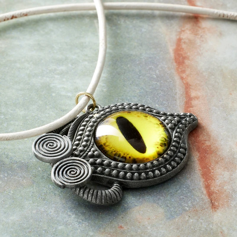 Found Objects Yellow Eye Pendant by Bead Landing™