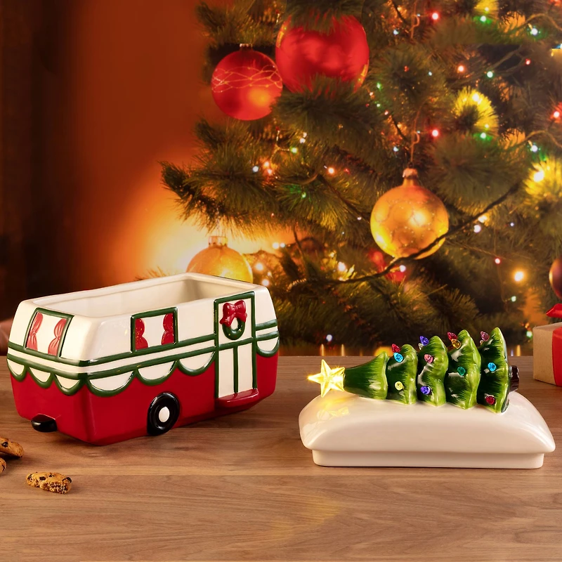 10" Lighted Camper Cookie Jar