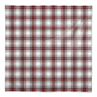 Red Gray Plaid 58x58 Tablecloth