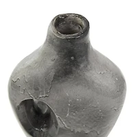 Gray Paper Mache Marble Inspired Decorative Vase with Cutout Handle