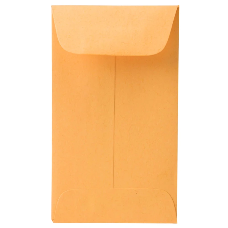 JAM Paper 2.5" x 4.25" Brown Kraft Manila Coin Envelopes, 100ct.