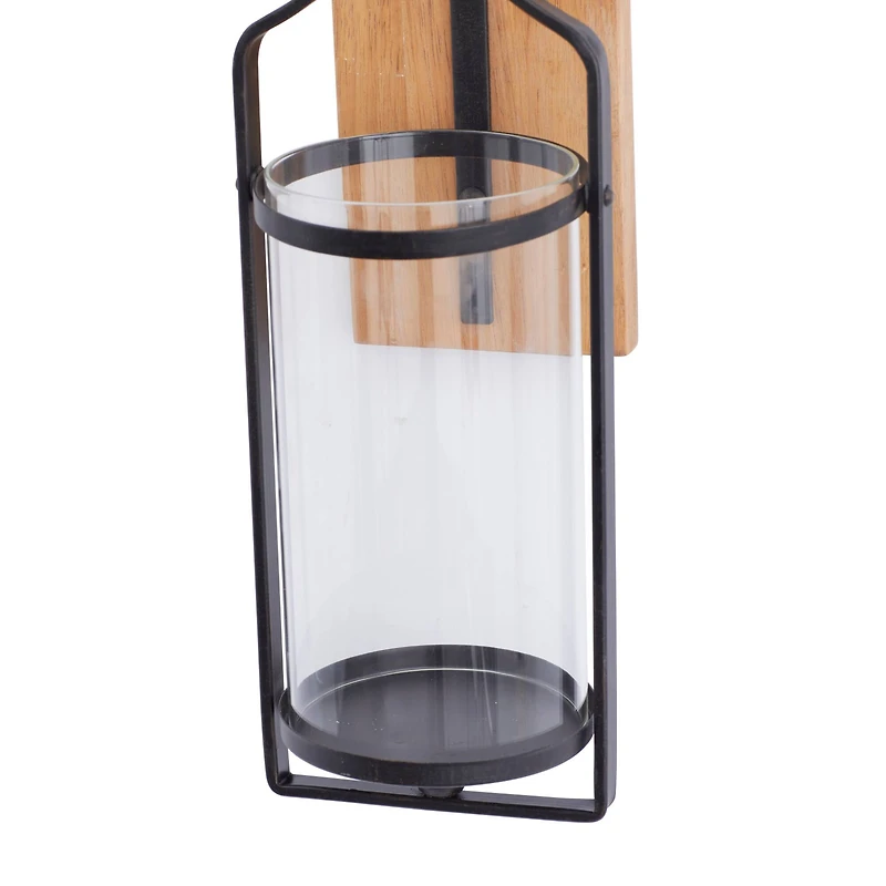 Black Poplar Farmhouse Wall Sconce, 6" x 6" x 7"