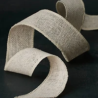 1.5" x 30ft. Ivory Wired Faux Burlap Ribbon by Celebrate It™