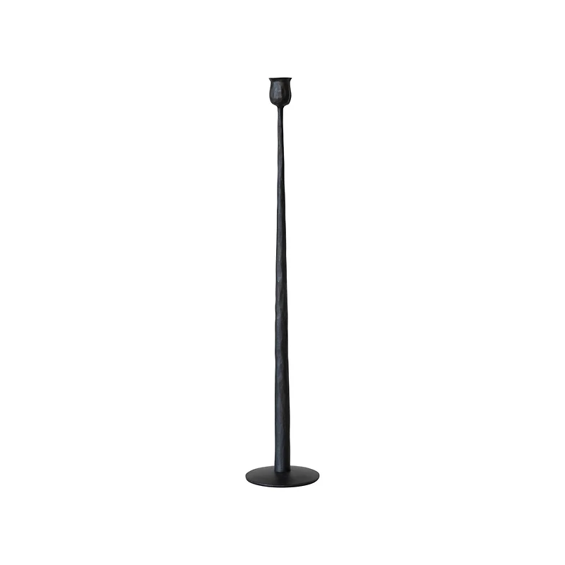 Hello Honey® 24" Tall Black Hand-Forged Metal Taper Holder