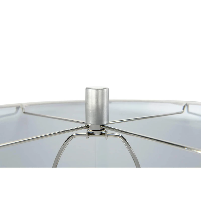 Hello Honey® 28.7" Faceted Aged Pewter Metal Column Table Lamp
