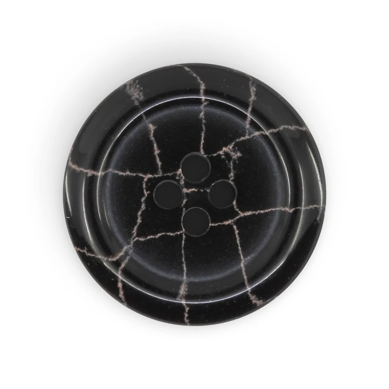 Dritz® 23mm Black Recycled Polyester Round Button, 6ct.