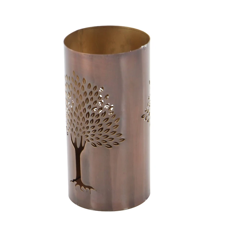 Brown Metal Eclectic Lantern Set