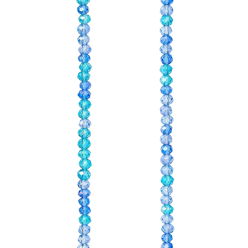 Blue Mix Rondelle Glass Beads, 3mm by Bead Landing™