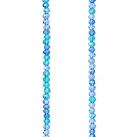 Blue Mix Rondelle Glass Beads, 3mm by Bead Landing™