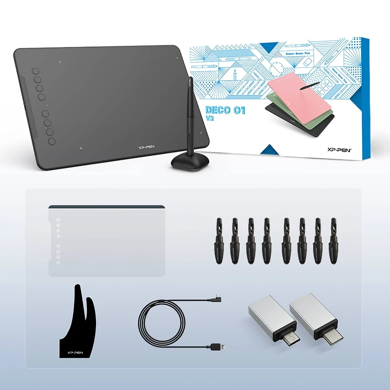 XPPen 10" x 6.25″ Deco 01 V2 Graphics Drawing Tablet