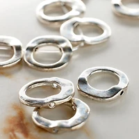 12 Pack: Silver Metal Loop Frame Beads, 17mm by Bead Landing™