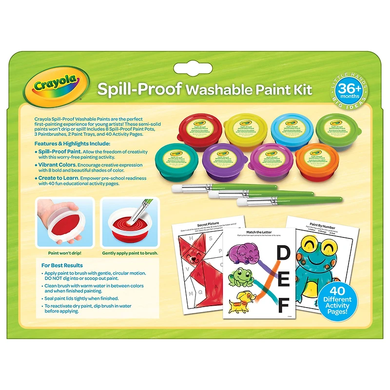 Crayola® Spill-Proof Washable Paint Kit
