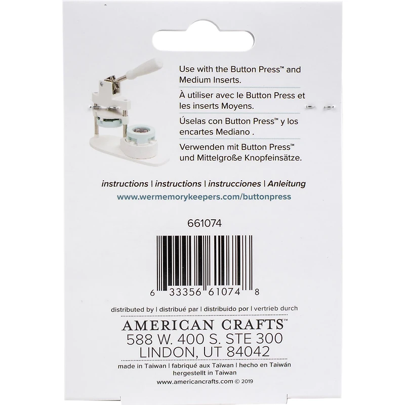 We R Memory Keepers® Button Press™ Keychain Kit, 10ct.