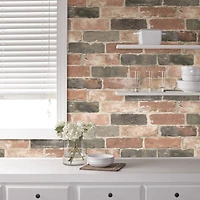 NuWallpaper Newport Reclaimed Brick Peel & Stick Wallpaper