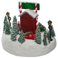 9" Lighted & Animated Christmas Tree Farm Winter Scene with Moving Cars